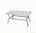 Aluminum Outdoor Patio Coffee Table for for Deck, and Poolside (Grey, All-Aluminum)