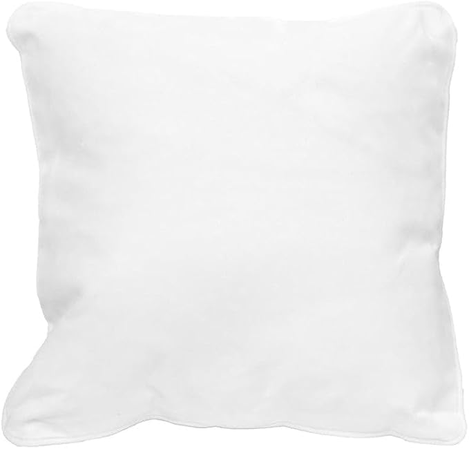 East Green 16 x 16 Waterproof Outdoor Pillow with Insert, White - Premium Olefin Outdoor Accent Pillow for Patio Furniture