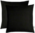 RSH DECOR: Sunbrella Square Throw Pillows Set of 2 | 24" x 24" | Water and Fade-Resistant Performance Fabric | Outdoor Pillow Covers with Down-Alternative Inserts | Made in USA (Canvas Black)