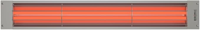 Bromic Cobalt Smart Heat 4000W Electric Patio Heater - Dual Element Infrared, 240V, Silver Finish - BH0610003