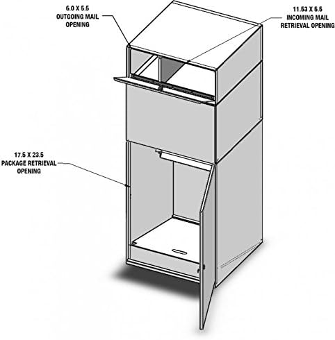 dVault® Full Service Vault DVCS0015 Secure Curbside Mailbox/Package Drop with Locking Letterbox (Sand)