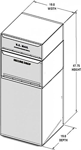 dVault® Full Service Vault DVCS0015 Secure Curbside Mailbox/Package Drop with Locking Letterbox (Copper Vein)