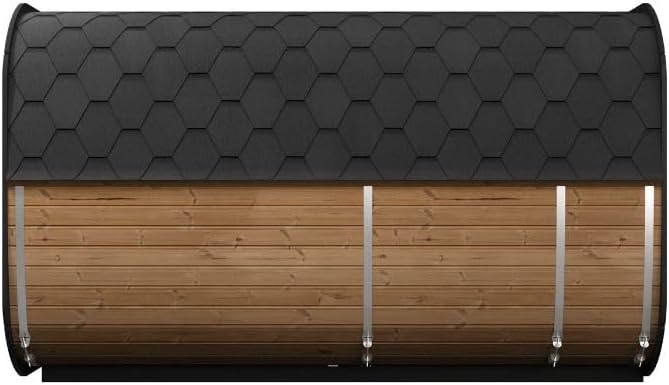 Model CL12GCP, Cube-Series Outdoor Home Sauna Suite Kit, Up to 8 Persons (Sauna Heater and Sauna Stones Included) (Drop 9 WiFi - Gold)