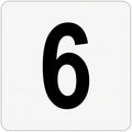 Plastic Overlay - Pool Depth Markers for Pool and Spas - Numeral Numbers # (#6)