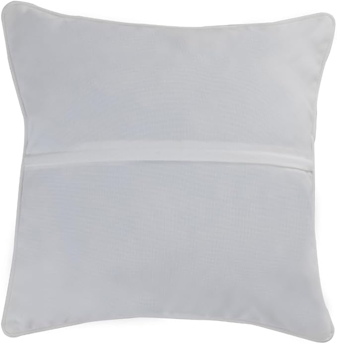 East Green 18 x 18 Waterproof Outdoor Pillow with Insert, White - Premium Olefin Outdoor Accent Pillow for Patio Furniture