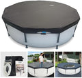 21 Ft Pool Cover, with Automatic Drain Round Pool Cover, One-Piece Quick Installation and Removal Above Ground Pool Cover, Preventing Waterlogging, UV Protected Solar Swimming Pool Cover