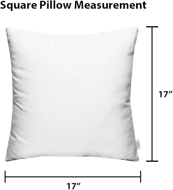 RSH DECOR: Sunbrella Square Throw Pillows Set of 2 | 17" x 17" | Water and Fade-Resistant Performance Fabric | Outdoor Pillow Covers with Down-Alternative Inserts | Spectrum Peacock