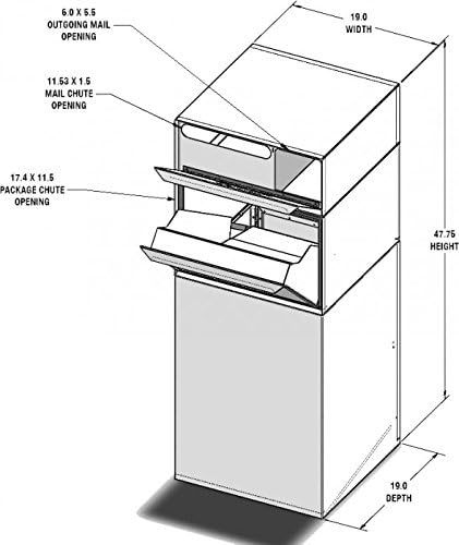 dVault® Full Service Vault DVCS0015 Secure Curbside Mailbox/Package Drop with Locking Letterbox (Sand)
