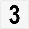 Plastic Overlay - Pool Depth Markers for Pool and Spas - Numeral Numbers # (#3)