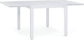 Soleil Jardin Aluminum Patio Extendable Dining Table, 35" - 71", Adjustable Indoor Outdoor Furniture Rectangle Table for 4-6 Person Porch Deck Garden, White