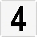 Plastic Overlay - Pool Depth Markers for Pool and Spas - Numeral Numbers # (#4)