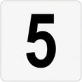 Plastic Overlay - Pool Depth Markers for Pool and Spas - Numeral Numbers # (#5)