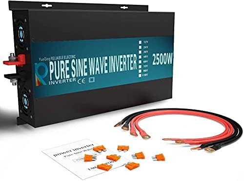WZRELB FBA2500W12V RBP250012BLACK Power Inverter, 2500W 12V, Black