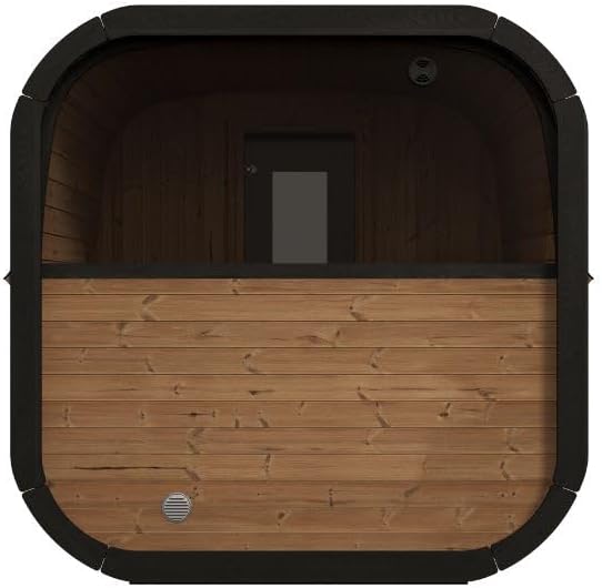Model CL12GCP, Cube-Series Outdoor Home Sauna Suite Kit, Up to 8 Persons (Sauna Heater and Sauna Stones Included) (Drop 9 WiFi - Mirror)