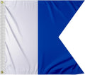 AGAS Alpha Code A Marine Signal 4x6 Ft Flag - Printed 200D Nylon - Canvas Header - Brass Grommets - Colorfast & Stitched Edges - Nautical Boat Flag - Naval Code Signal Flag.