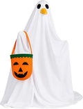 Halloween Porch Goose Outfit Ghost Goose Clothes for 23'' Cement Plastic Geese Silly Lawn Geese Yard Outdoor Decoration