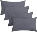 Covers & All Premium Square Throw Pillow Inserts with Covers Set of 4, 14 x 22 Inches Charcoal Gray, Decorative Cushions for Couch Sofa Home Decor Office Travel UV Resistant Waterproof Soft Cushions