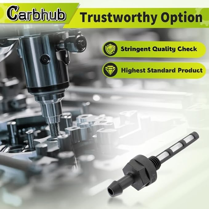 Carbhub 951-10651 Gas Fuel Tank Nipple Outlet Line Screen Compatible with Troy Bilt Snow Blower Thrower Garden Tiller Guel Tank 208cc 357cc Compatible with Craftsman MTD Cub Cadet Replaces 95110651