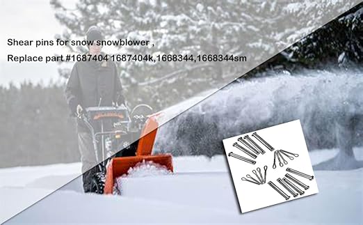Replacement Snowthrowers Simplicity or Snapper Shear Pins for 703063, 1668344, 1686806yp (10 Pack)