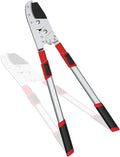 GARTOL Heavy-Duty Extendable Loppers, 28"-41" Telescopic Tree Trimmer, Double Ratcheting Branch Cutter, Anvil Lopper for Thick Branches, Cuts 2" Dry Wood