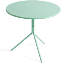 Minimalist Design 31.5 Inch Diameter Round Metal Patio Table, Bistro Table, Dining Table, Suitable for Indoor and Outdoor Cafes and Restaurants (Seaglass Green)
