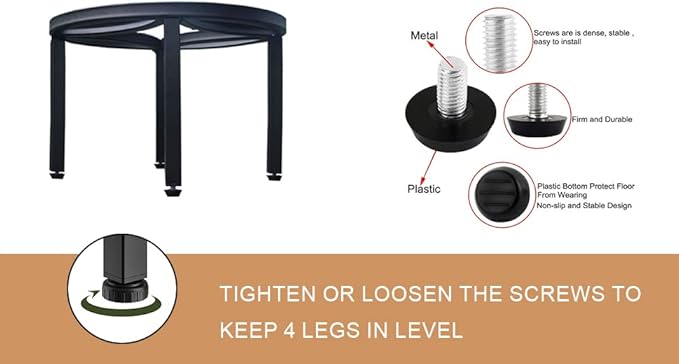 Zhongma Set of 3 Metal Plant Stand for Heavy Potted Plant for Home Indoor and Outdoor, 220 LBS Capacity & Heavy Duty Construction, Sturdy Plant Riser without Installation Required