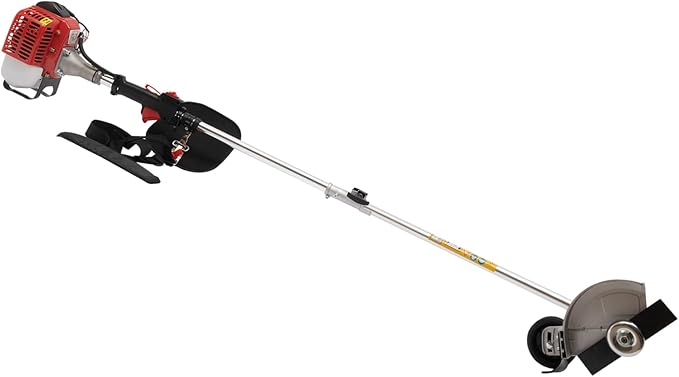 26cc Gas Weed Wacker, 2-Stroke Weed Eater, 2T Cutting Blade 8500r/min 650W 33.8 Oz Fuel Tank Power Single-Cylinder Air-Cooled Side-Mounted Engine Pole Saw String Trimmer W/Oil Pot, Goggles