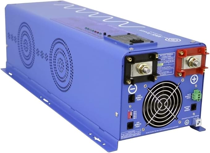 AIMS Power 4000 Watt / 12000 Watt Peak Pure Sine Inverter Charger 12 Volt DC to 120 Volt AC with LCD Remote