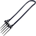 Heavy Duty Garden Broadfork - 46" Steel Long Dual Handle Pitch Fork (Ergonomic Grip for Labor-Saving), 5 Tempered Diamond Tines for Soil Loosening, Weeding, Composting, Aeration & Transplanting