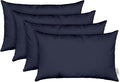 RSH DECOR: Sunbrella Lumbar Throw Pillows Set of 4 | 20" x 12" | Water and Fade-Resistant Performance Fabric | Outdoor Pillow Covers with Down-Alternative Inserts | Canvas Navy Blue