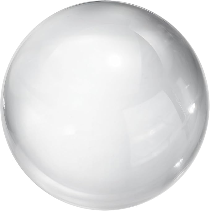 uxcell 80mm/3.1" Crystal Sphere Ball Glass Solid Decorative Sphere Crystal Ball Prop Ornament for Feng Shui Divination Fortune Telling Tabletop Fountain Decoration, Clear