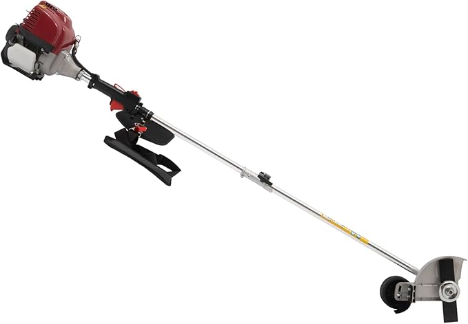 YIYIBYUS 36CC Weed Wacker Eater Gas Powered, 2-Cycle 5.74FT String Trimmer/Edger with Two Blade Heads, Lawn Mower Hedge Trimmer with Rubber Handle & Shoulder Strap