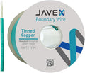 JAVEX Robotic Mower Boundary Wire Cable- Tinned Copper Heavy Duty Universal for Gardena, Husqvarvna, Worx and Other Lawn Auto-Mower Brands Installation Kit [3.4mm, 24x0.25mm] Green, 153M/500FT