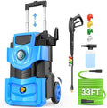Professional Pressure Cleaner 5000 PSI,4.0 GPM Heavy Duty Power Cleaner with 4 Nozzles,Foam Cannon,33FT Hose and 500ml Soap Bottle for Home/Cars (Blue)