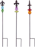 Garden Stake Outdoor Metal Garden Stake Plant Pick Cute Metal Stick Art Ornament Decor for Lawn Yard Patio,3PCS, 25" H Magic Wand