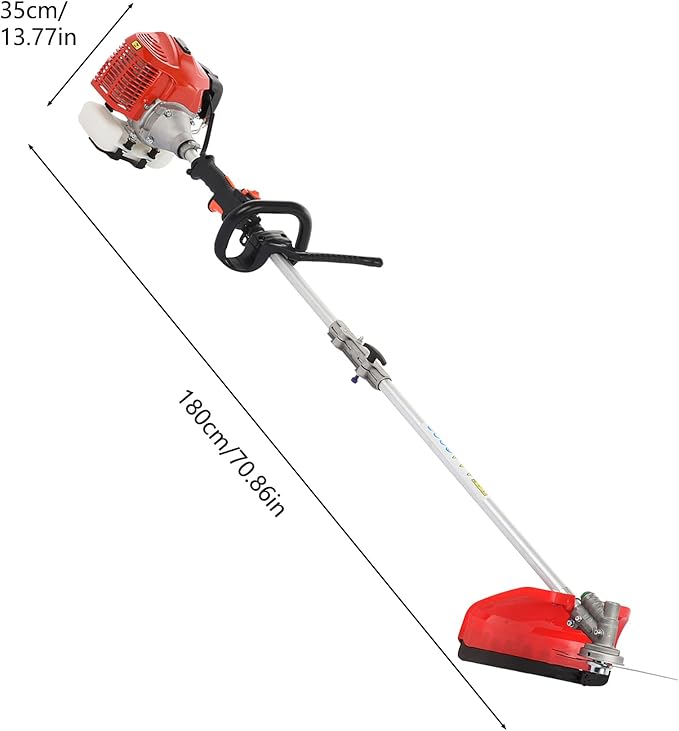 52CC 2-Cycle Gas Weed Wacker, 5 in 1 Gas Weed Eater, 2025 Upgraded Weed Eater Gas Powered, 9500rpm High Power Gas String Trimmer, Brush Cutter for Yard, Garden