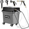 Cordless Pressure Washer - 330 PSI Powerful, 10Gal Built-in Tank, 5-Hour Runtime | Hose-Free Portable Cleaner for Car/Boat/ATV, Patio/Garden, Camping Shower & Outdoor Use