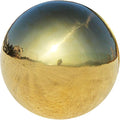 6 inch Diameter Gold Golden Gazing Ball,Gold Golden Stainless Steel Polished Reflective Smooth Garden Sphere Globe Mirror,Colorful and Shiny Addition to Any Garden or Home