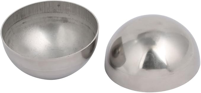 uxcell 76mm OD 1mm Thickness 304 Stainless Steel Hollow Half Round Railing Balls 2pcs