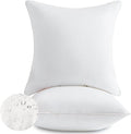 22 x 22 Outdoor Pillow Insert Pack of 2 Patio Furniture Pillows Cushion Waterproof Square Throw Pillow Inserts Decorative Couch Pillow Inserts White Sofa Sham Cushion Stuffer