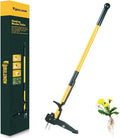 Weed Puller Tool, 50IN Long Handle 4 Claws Stand Up Weeding Tool, Extra Thickened Stainless Steel Shaft Garden Weeder,Remove the Roots of Thistles, Crabgrass, Dandelions, and Blackberries, etc.