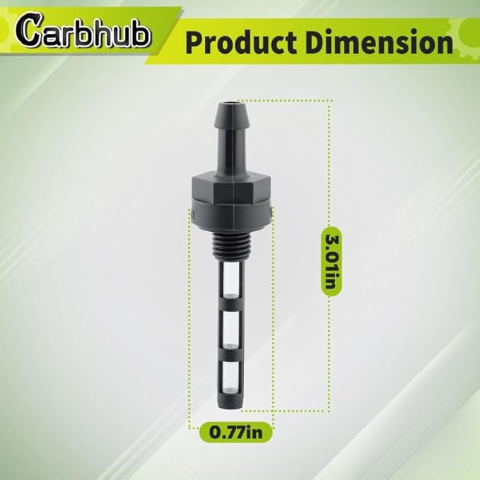 Carbhub 951-10651 Gas Fuel Tank Nipple Outlet Line Screen Compatible with Troy Bilt Snow Blower Thrower Garden Tiller Guel Tank 208cc 357cc Compatible with Craftsman MTD Cub Cadet Replaces 95110651