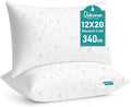Oubonun 12x20 Waterproof Outdoor Lumbar Pillow Inserts – Set of 2 Soft & Fluffy, Water Resistant Throw Pillows for Patio, Garden, Porch, or Indoor Decorative