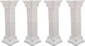 Roman Columns Wedding Stand Pillar Plant Stand Plastic Greek Statue Pedestal Flower Pot Holder Decor, Event Party Elegant Decorative Column (White, 4Pcs, 11.81x35.43 Inch)