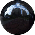 14 inch Diameter Black Gazing Ball,Black Stainless Steel Polished Reflective Smooth Garden Sphere Globe Mirror,Colorful and Shiny Addition to Any Garden or Home