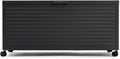 MIRADOR 281 Gallon Outdoor Storage Box Waterproof with Wheels, Metal Deck Boxfor Patio Furniture, Garden Tools, Outdoor Cushion, Charcoal