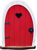 Red Streak Mini Fairy Garden Door for Tree, 3D Miniature Fairy Door for Fairytale Tiny House Doors, Bonsai Terrarium Micro Landscape Decoration Accessories Garden Miniatures
