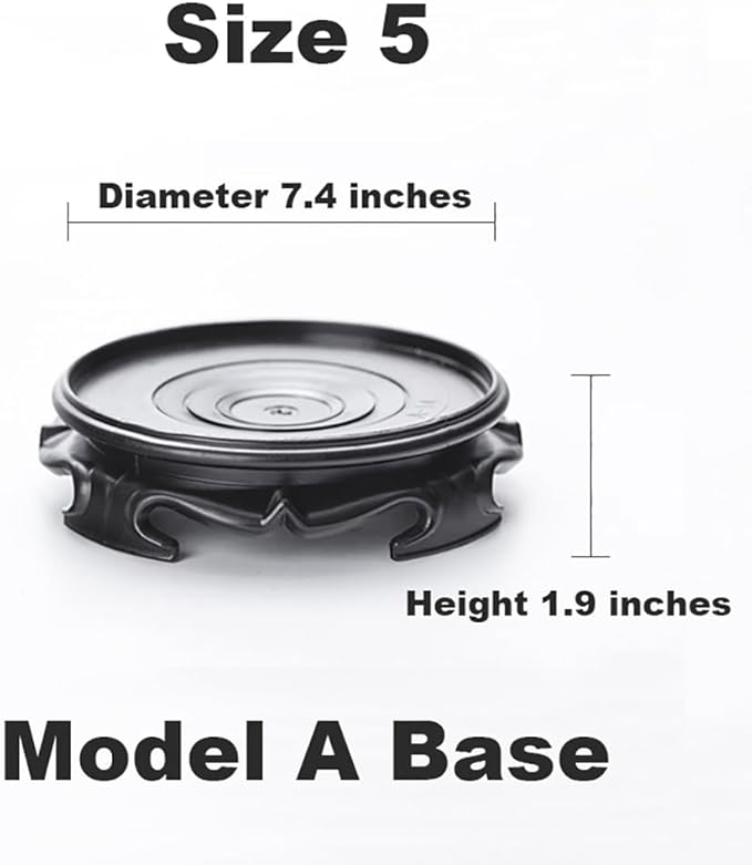 GOLDY&WENDY 7.4 Inch Round Vase Planter Display Stand Handmade Oriental Home Decoration Base Pedestal
