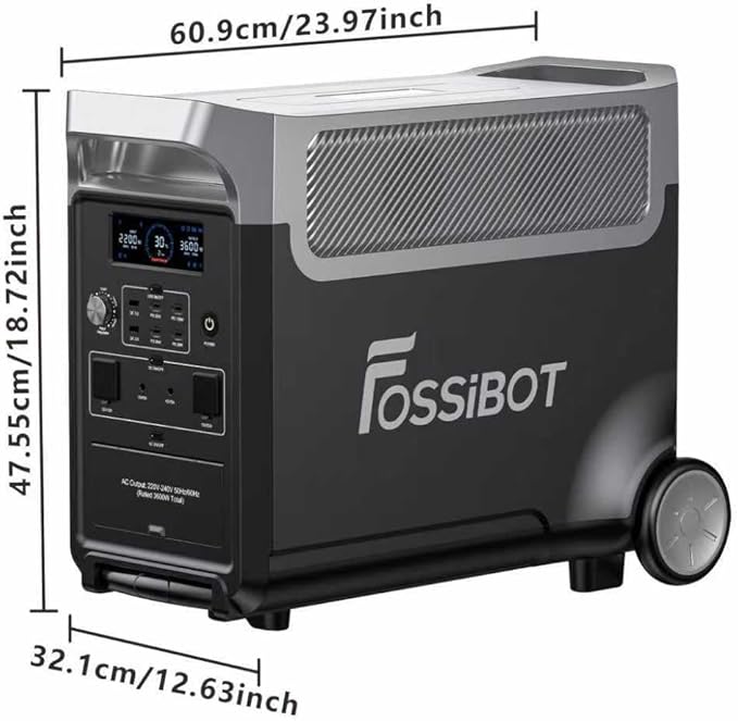 FOSSiBOT Solar Generator F3600 Pro with 2x420W Solar Panel, upgraded 3840Wh Portable Power Station,LiFePO4 Battery Solar Generator,1.8H Fast Charging 5x120V AC for Home, Camping, RV, Emergencies
