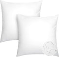 Pack of 2 22x22 Outdoor Pillow Inserts, Water Resistant Throw Pillow Inserts, Cushion Inner Pads for Patio, Furniture, Sofa, Bed, Living Room, Garden Decorative Waterproof Pillow Inserts